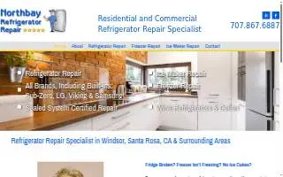 Northbay Refrigerator Repair Services website