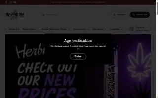 Peacepipe Smoke Shop website