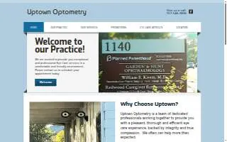 Uptown Optometry of Santa Rosa website