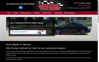 Certified Car Clinic website
