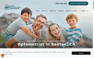 Santee Vision Care Center Optometry website