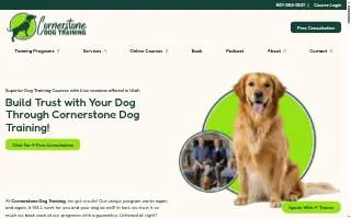 Cornerstone Dog Training of Saratoga website
