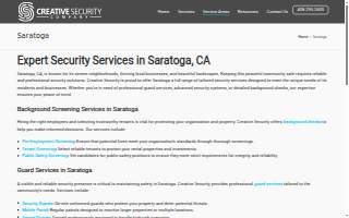 Creative Security Company of Saratoga
