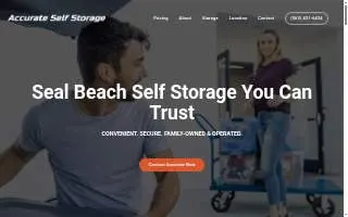 Accurate Self Storage website