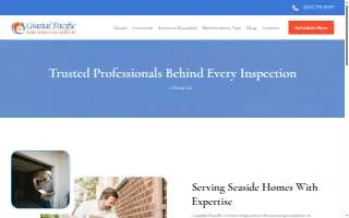 Coastal Pacific Home Inspection Services website