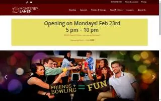 Monterey Lanes of Seaside website