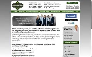 Silkscreen Express website