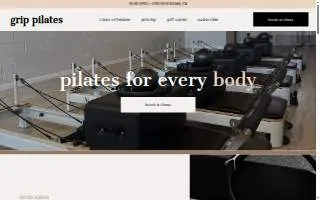 Grip Pilates Studio website