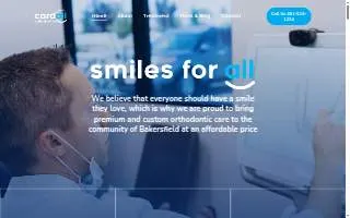 Cardall Orthodontics of Shafter website