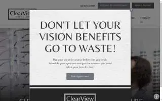 ClearView Optometry website