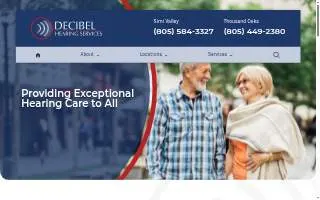 Decibel Hearing Services of Simi Valley website