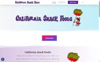 California Snack Foods website