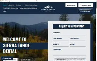 Sierra Tahoe Dental website
