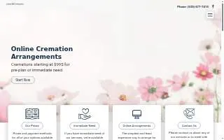 Tahoe Cremation website
