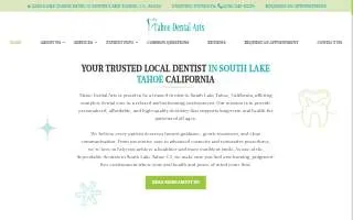 Tahoe Dental Arts website