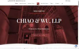 Chiao & Wu, LLP website