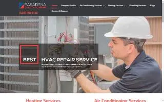 Pasadena Quality Heating And Air website
