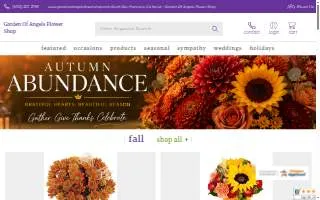 Garden Of Angels Flower Shop website