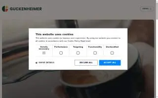 Guckenheimer Events & Catering website