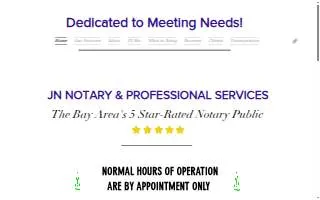 JN Notary & Professional Services website