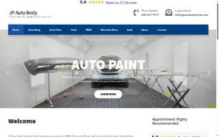JP Auto Body Shop website