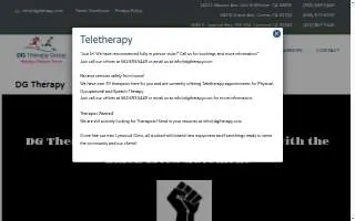 DG Therapy Group of South Whittier website