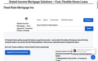 Freedom Choice Lending website