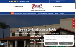 Berry's Athletic Supply of Lemon Grove website