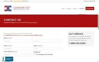 Comfort City Mechanical, INC website