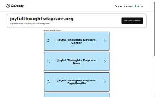 Joyful Thoughts Daycare website