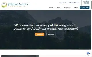 Strong Valley Wealth & Pension website