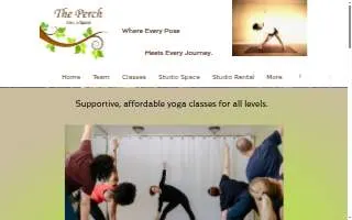 The Perch Studio Space website