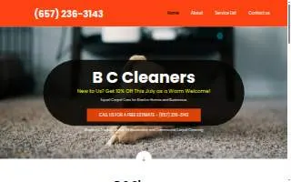 B C Cleaners website