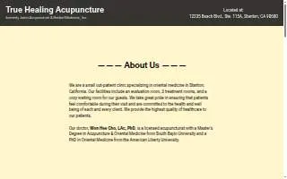 True Healing Acupuncture website