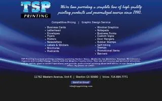 TSP Printing website