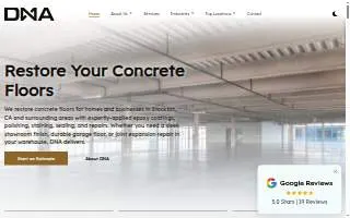 DNA Restoring Concrete Inc website