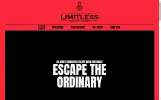 Limitless Escape Games of Stockton website