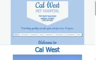Cal West Pet Hospital of Suisun City website
