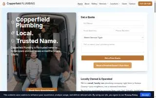 Copperfield Plumbing of Suisun City website