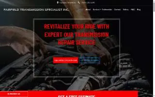 Fairfield Transmission Specialist - Repair Shop website