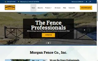 Morgan Fence Company, Inc. website