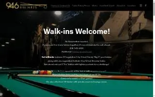 946 Billiards Inc. website