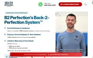 B2 Perfection Auto Body website