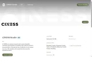 Ciness Studio website