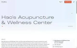 Hao's Acupuncture & Wellness Center website