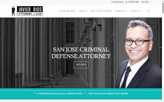 Javier Rios San Jose Criminal Defense Attorney website