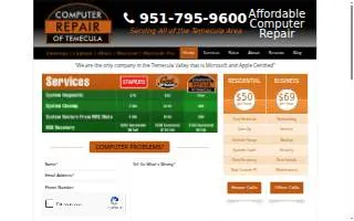 Computer Repair of Temecula website