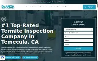 DeAnza Termite & Pest Control website