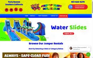 Jump "N" Party website