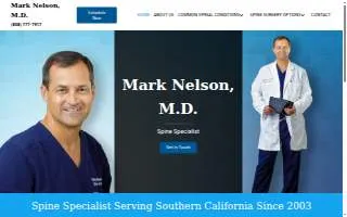Mark Nelson MD - Spine Surgeon Temecula website